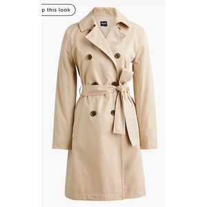 J.Crew $248 Trench Coat Light Khaki Size 2 BO622